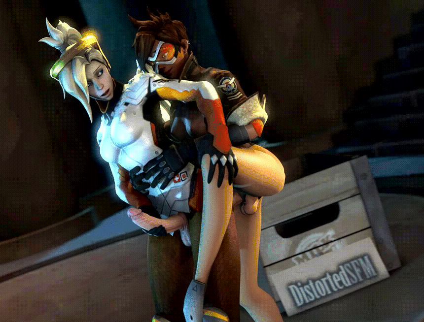 Mercy and Widowmaker forcefully teach assxmaster.com and Tracer some spelunking SFM.