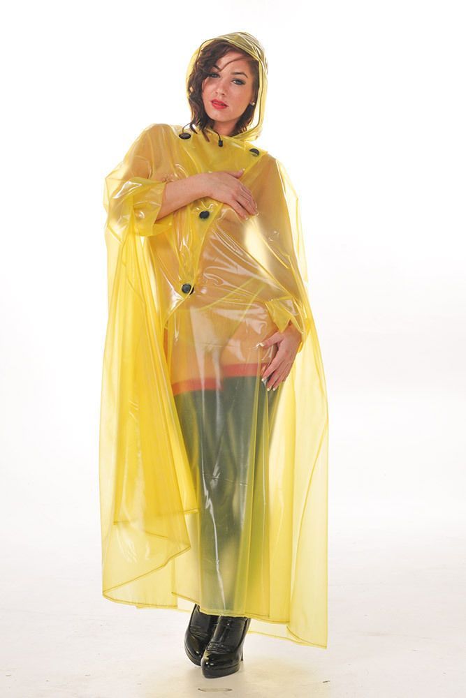 Girl plastic raincoat