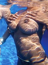 Underwater big tits